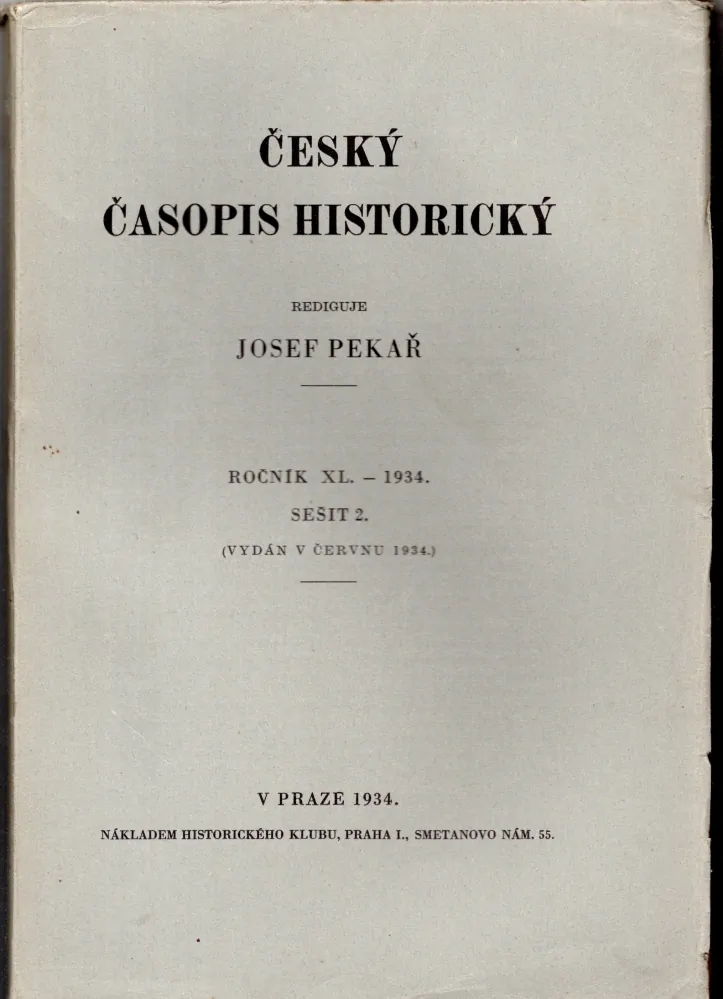 Český časopis historický 1934 r. 40 - komplet
