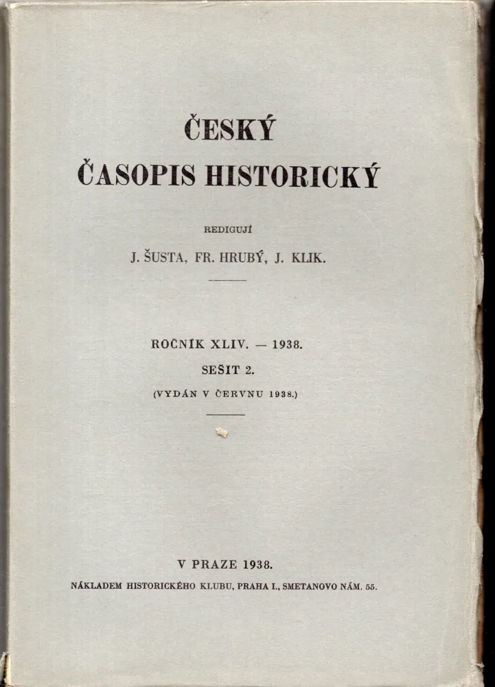 Český časopis historický 1938 r. 44 - komplet