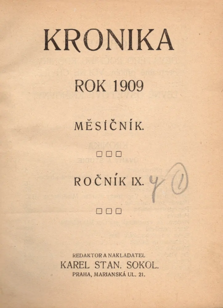 Kronika 1909 r. 9 - komplet