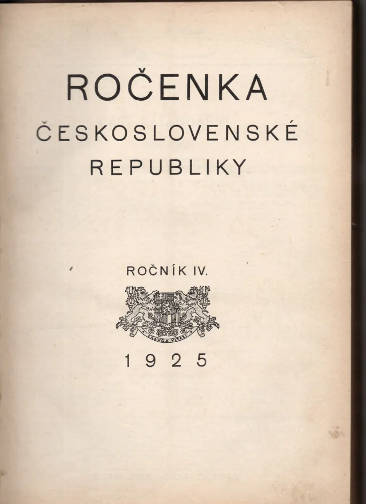Ročenka Československé republiky 1925