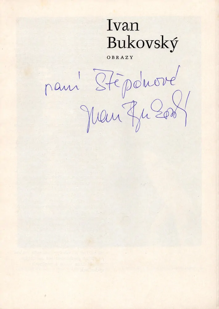 Ivan Bukovský: Obrazy, Bořek Zeman: Plastiky (podpis)