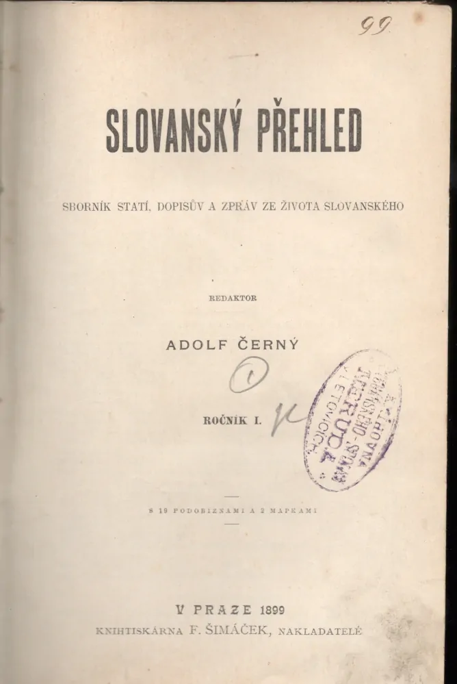 Slovanský přehled 1899 r. 1 - komplet