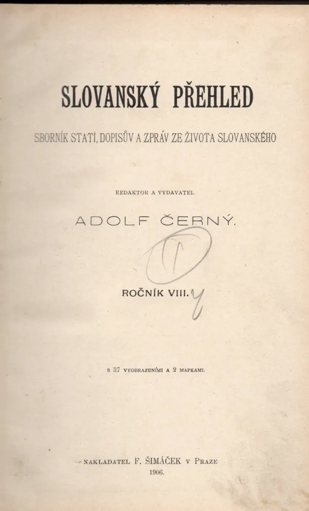 Slovanský přehled 1906 r. 8 - komplet