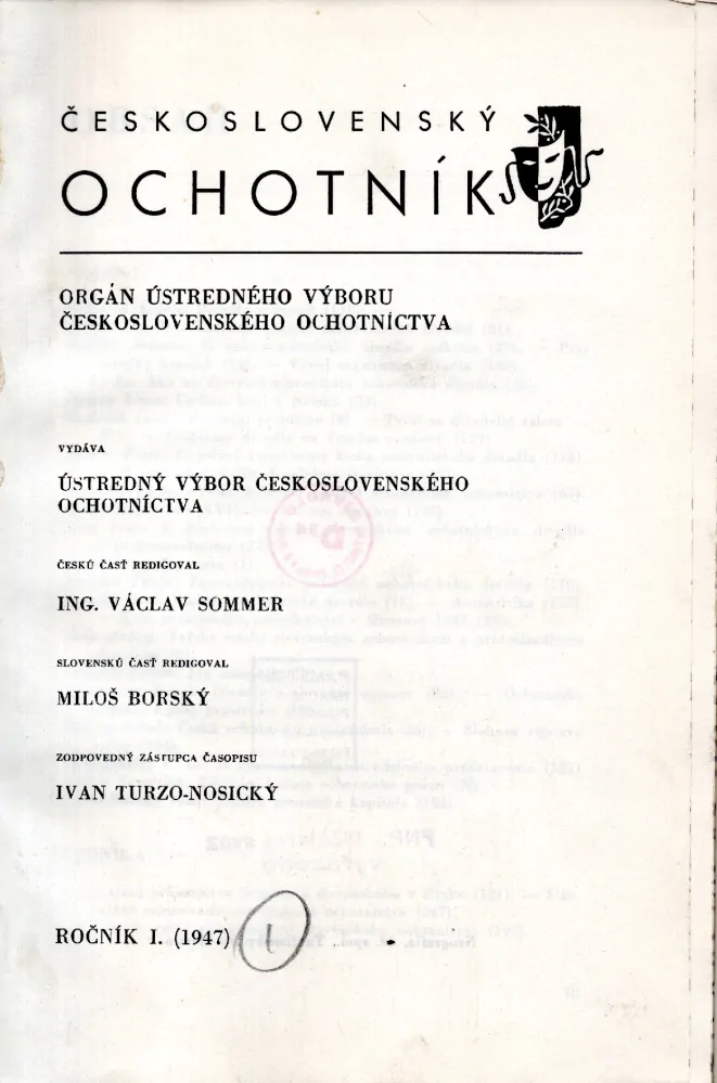 Československý ochotník 1947 r. 1 - komplet