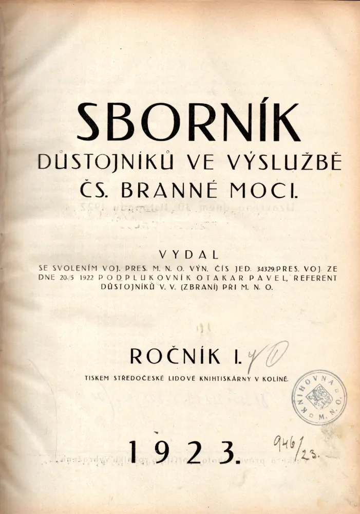 Sborník důstojníků ve výslužbě a vojenských pensistů čs. branné moci