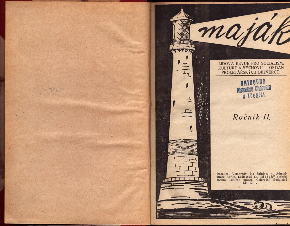 Maják, lidová revue pro socialism, kulturu a výchovu. Orgán proletářských bezvěrců 1925 - komplet
