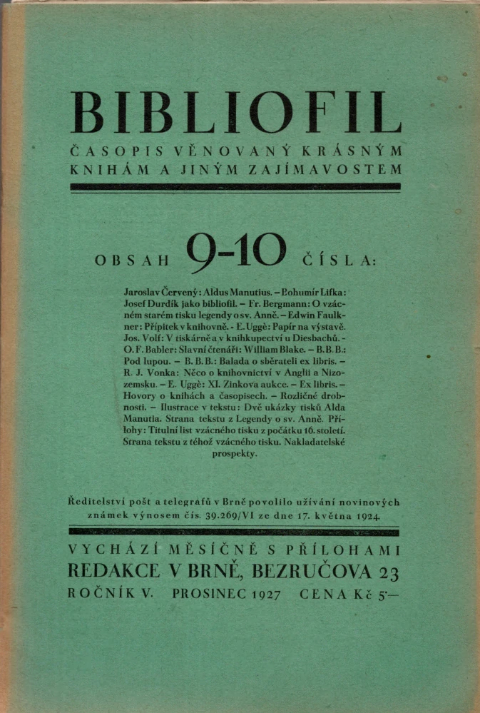 Bibliofil 1927 r. 5. - komplet