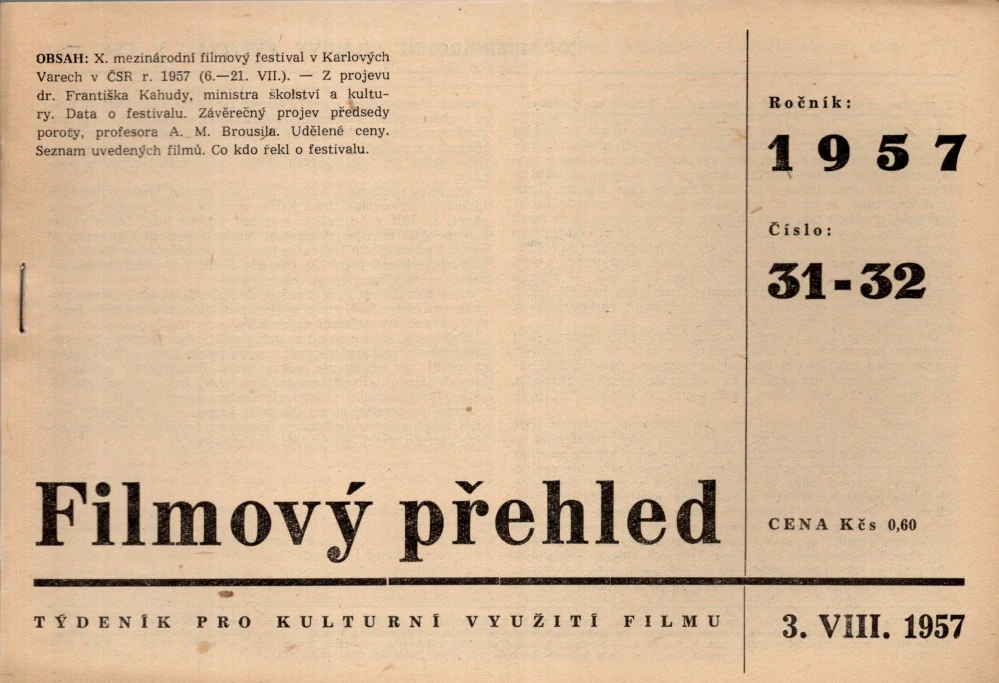 Filmový přehled r. 1957 - komplet