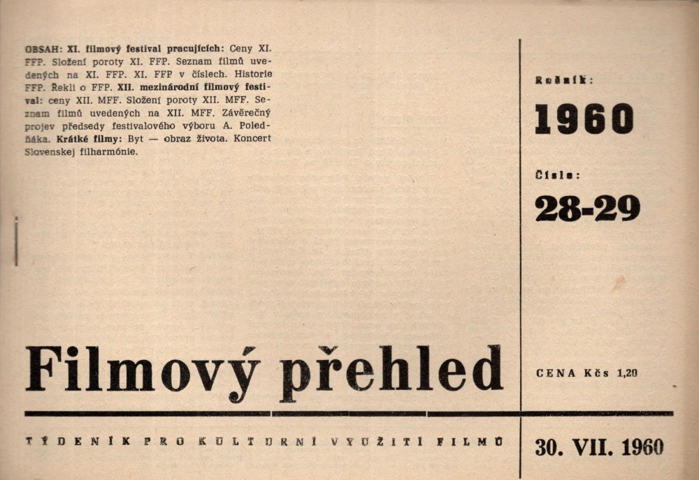 Filmový přehled r. 1960