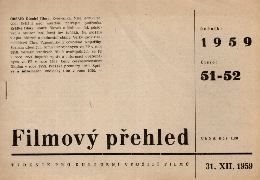 Filmový přehled r. 1959