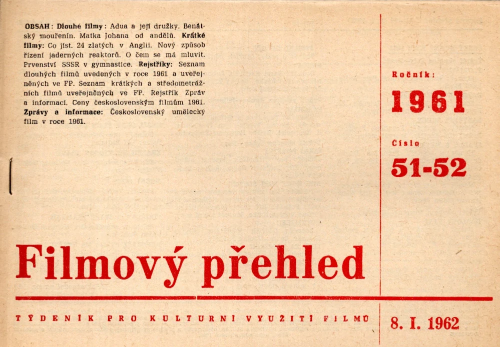 Filmový přehled r. 1961