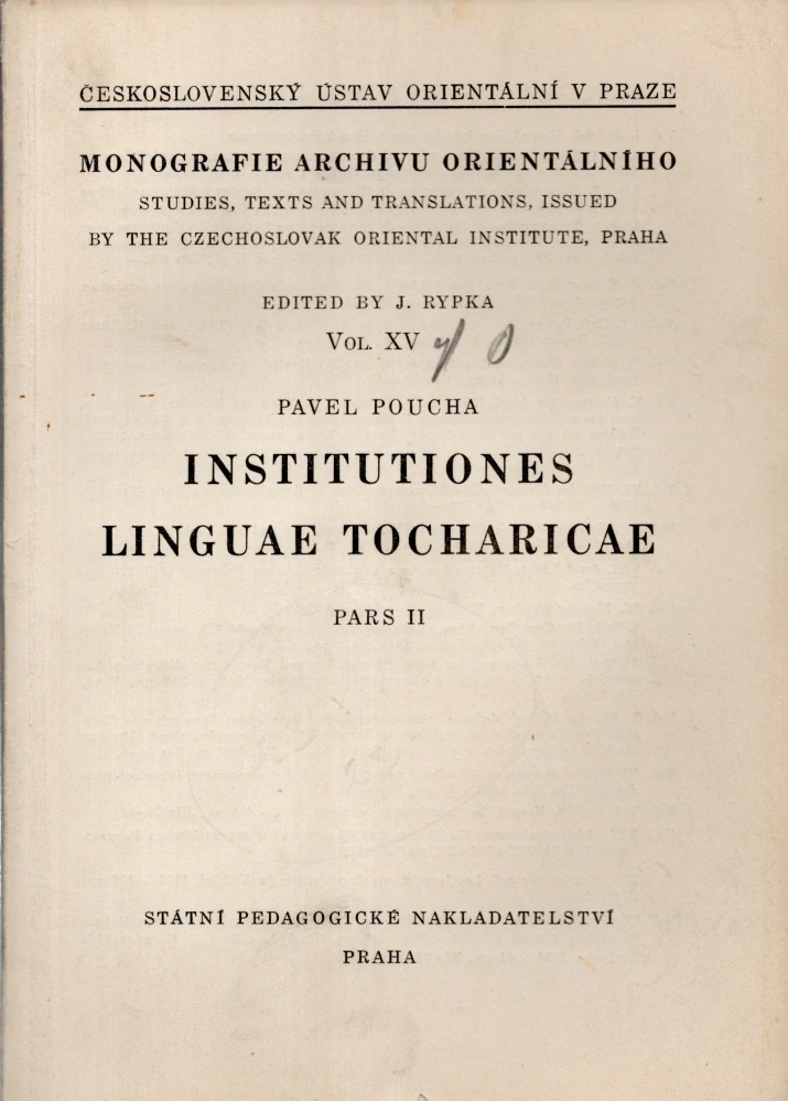 Institutiones linguae Tocharicae 