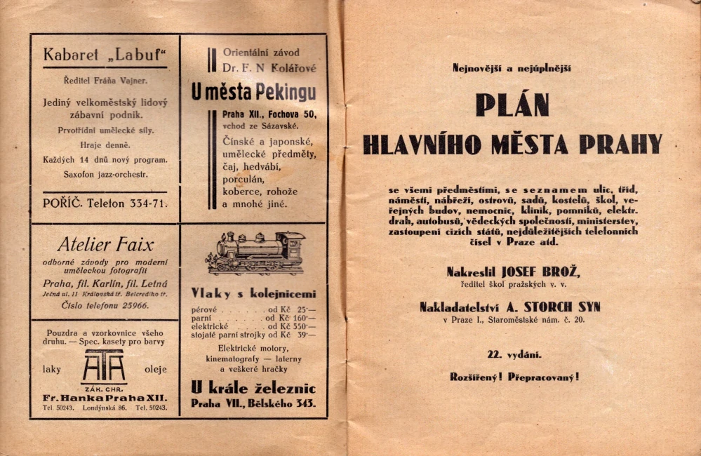 Nejnovější a nejúplnější plán hlavního města Prahy