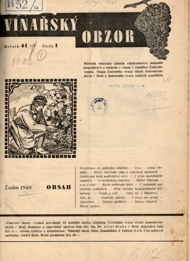 Vinařský obzor r. 41 1948 - komplet