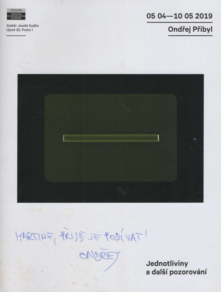 Ondřej Přibyl: Jednotliviny a další pozorování (podpis)