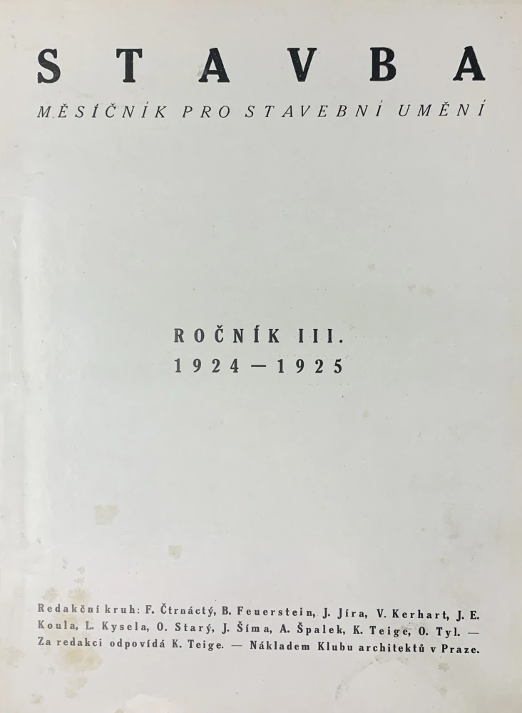 Stavba r. 3 1924-1925 - komplet