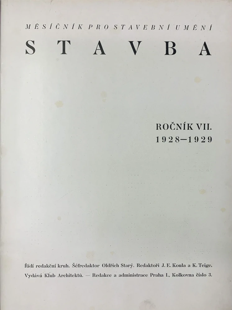 Stavba r. 7 1928-1929  komplet