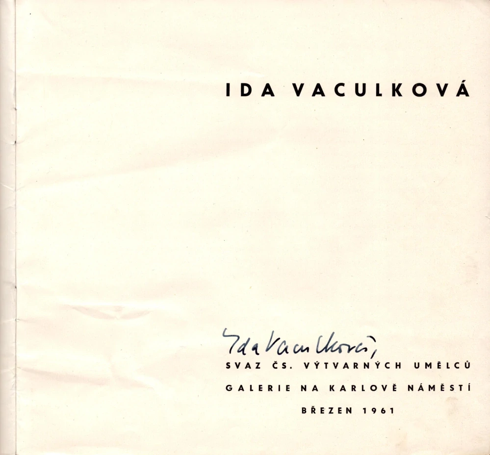 Ida Vaculková (podpis)