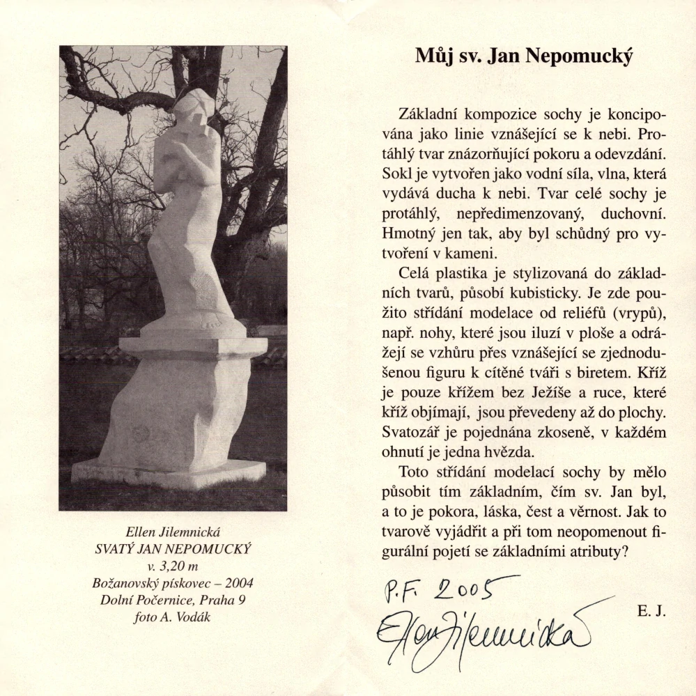 Můj sv. Jan Nepomucký (podpis)