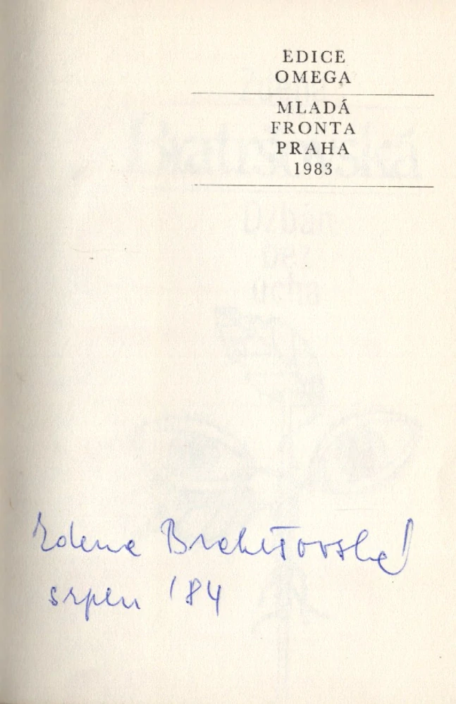 Bratršovská, Zdena - Džbán bez ucha (podpis)