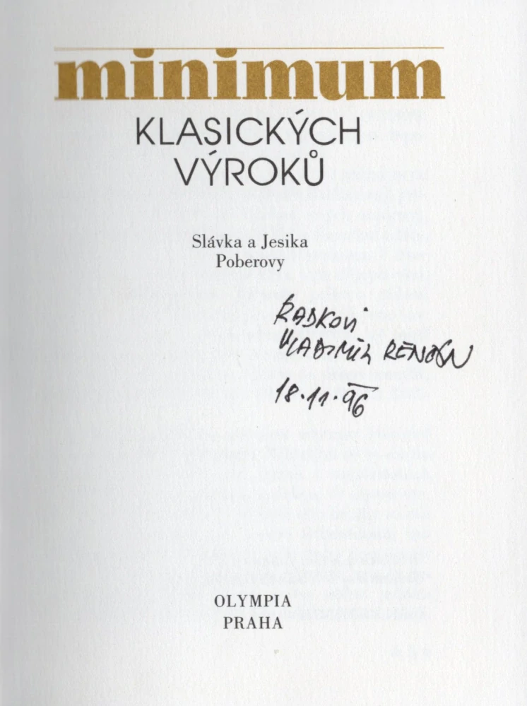 Minimum klasických výroků (podpis)
