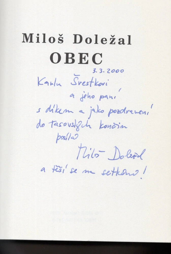 Doležal, Miloš - Obec (podpis)
