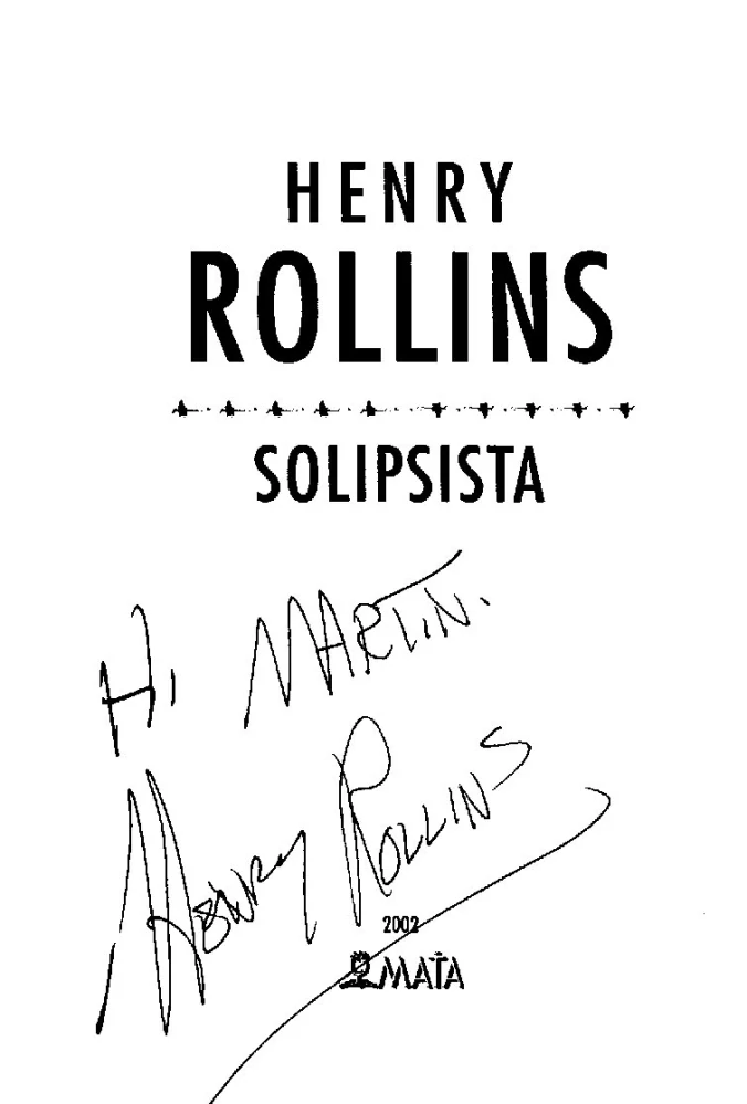 Rollins, Henry - Solipsista (podpis)