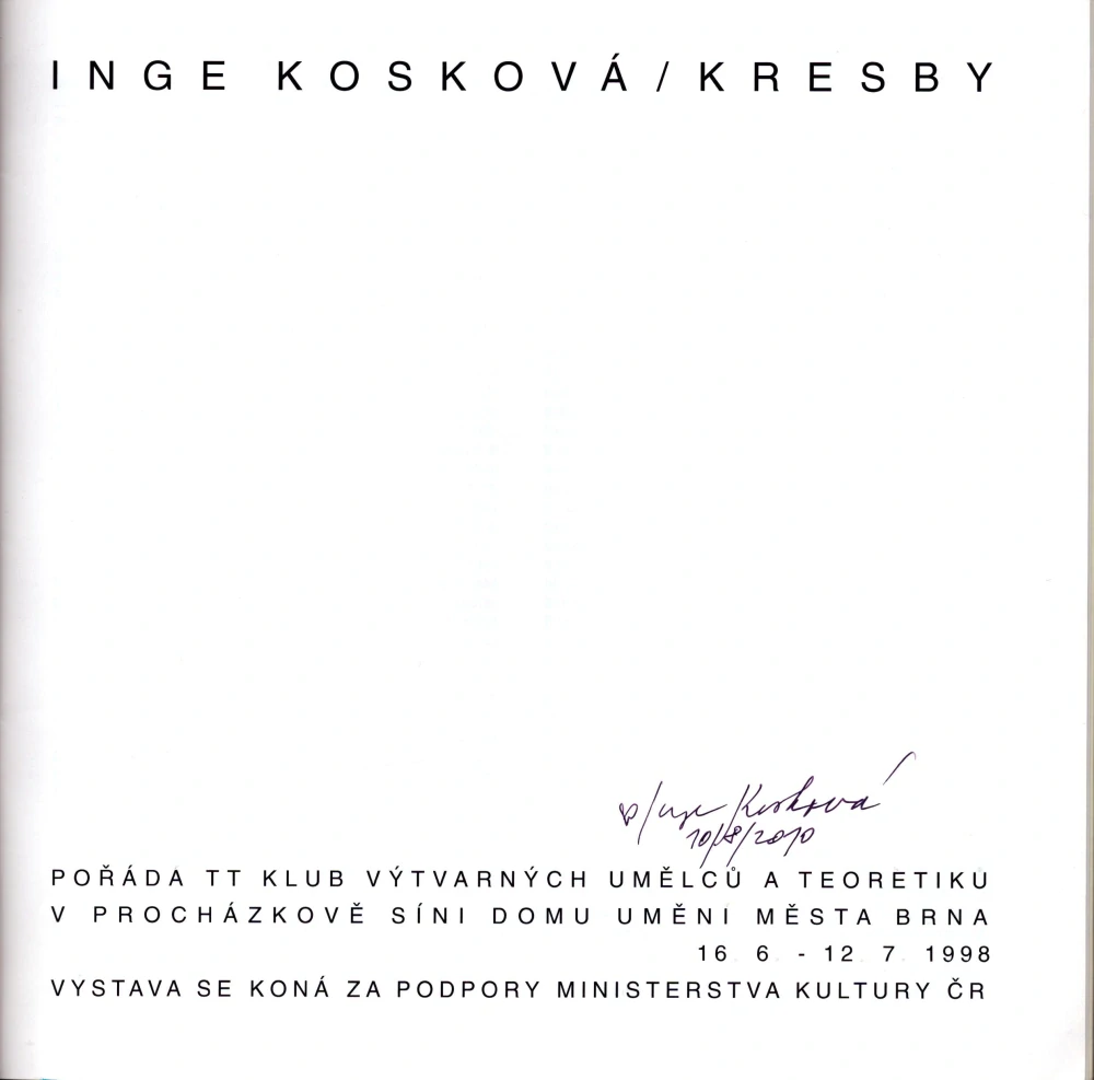 Inge Kosková: Kresby (podpis)