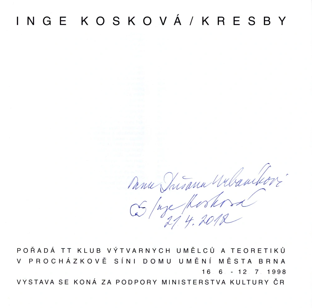 Inge Kosková: Kresby (podpis)