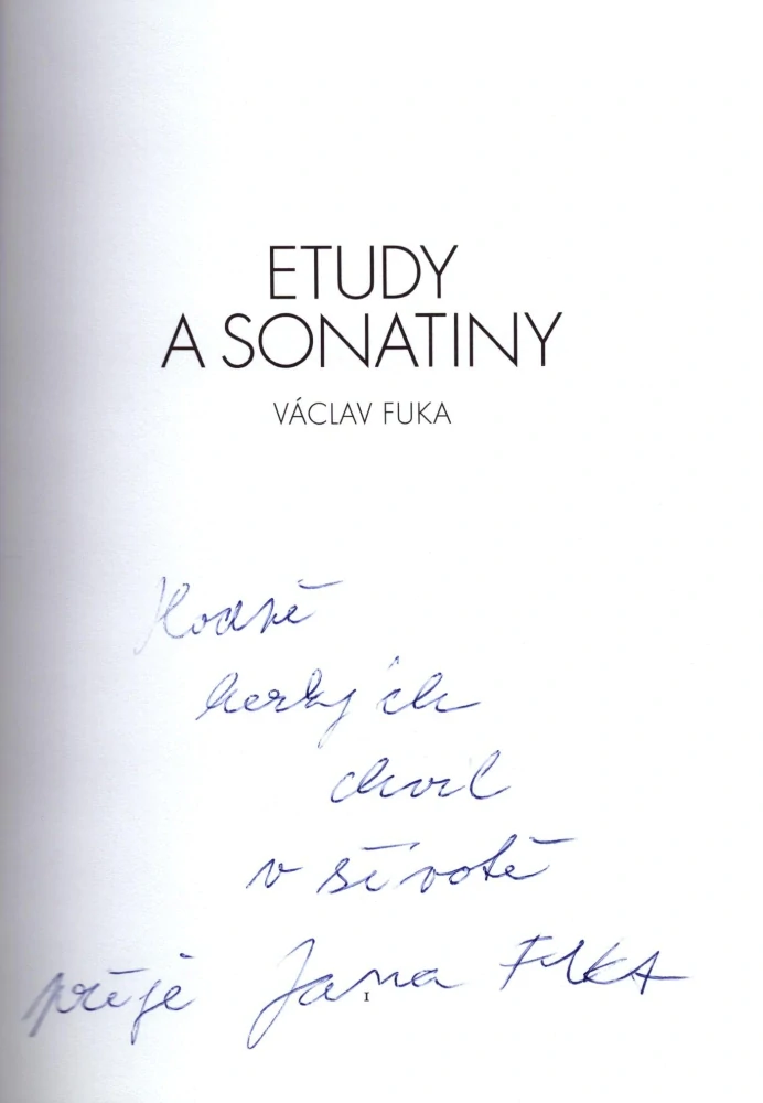 Fuka, Václav - Etudy a sonatiny (podpis)
