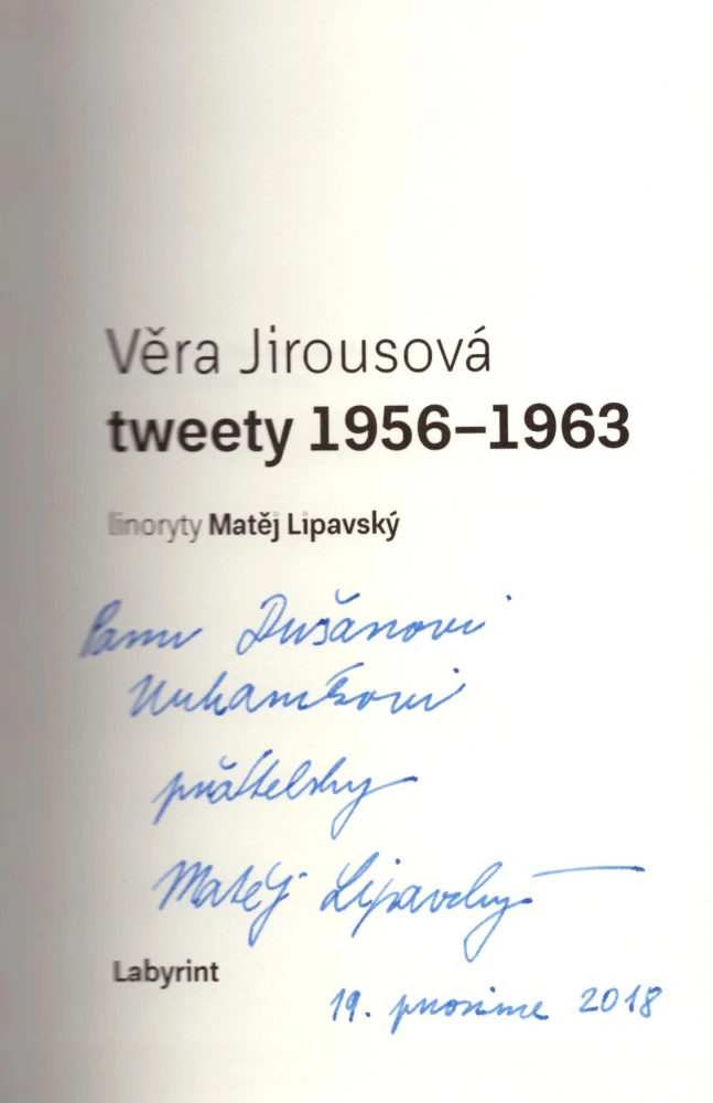 Jirousová, Věra - Tweety 1956-1963 (podpis)
