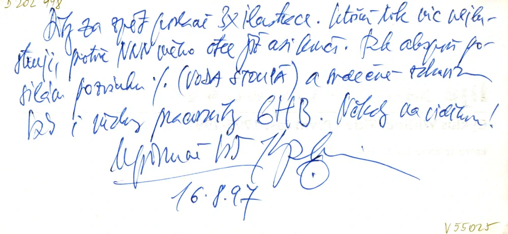 Ilja Sainer: Ostrovy (podpis)