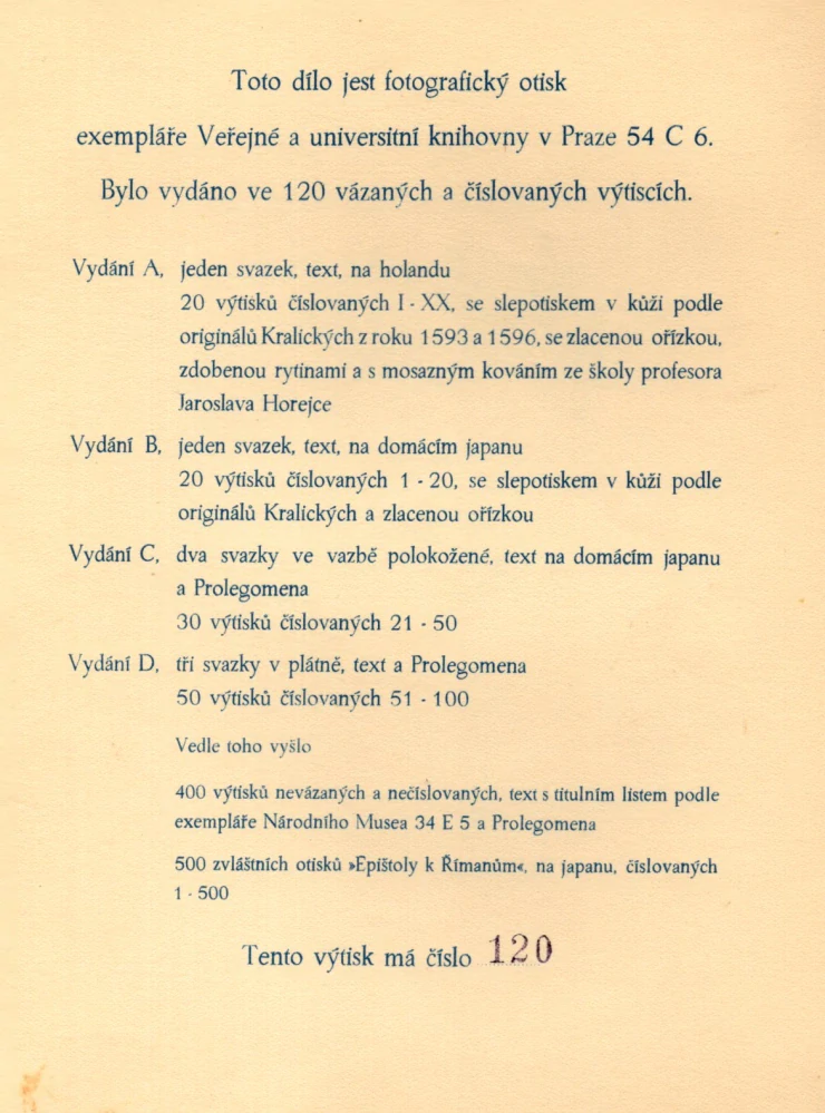 Blahoslavovův Nový zákon z roku 1568