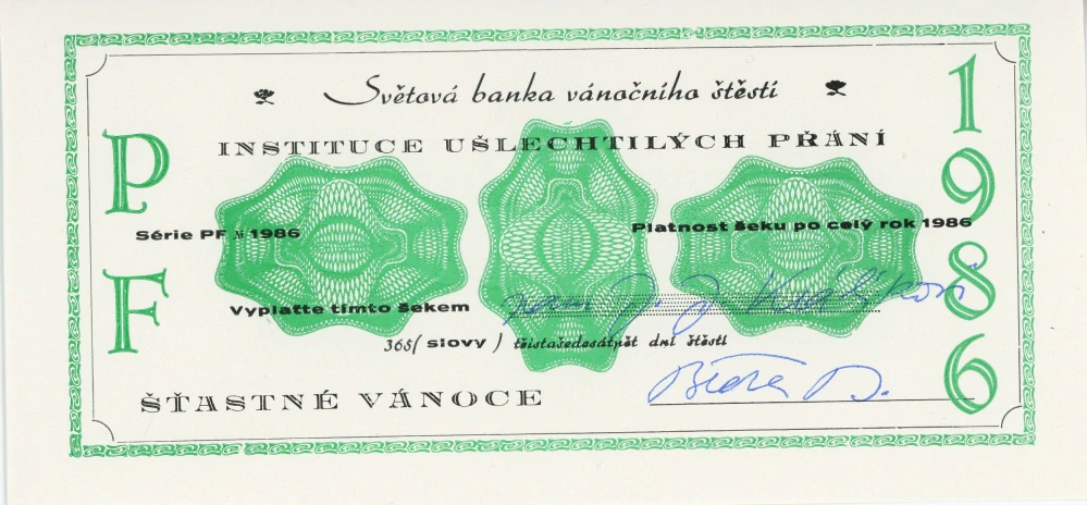 Břetislav Dadák - PF 1986 (podpis)