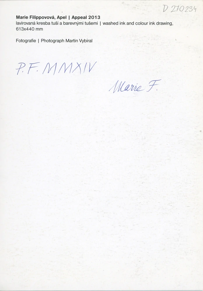 Marie Filippovová - P.F. MMXIV M. F. (podpis)