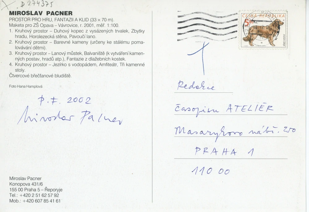 Miroslav Pacner - Prostor pro hru, fantazii a klid (podpis)