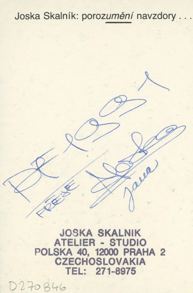 Joska Skalník - porozumění navzdory... (podpis)