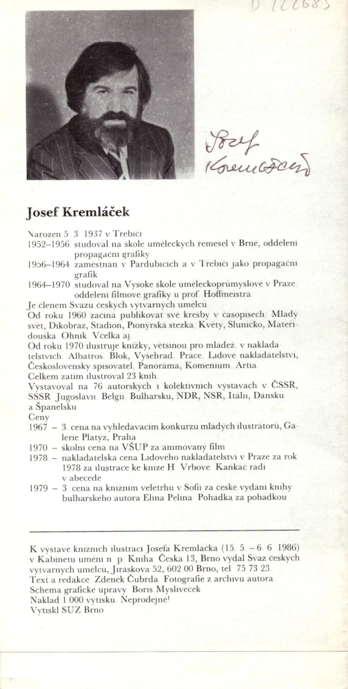 Josef Kremláček: Ilustrace (podpis)