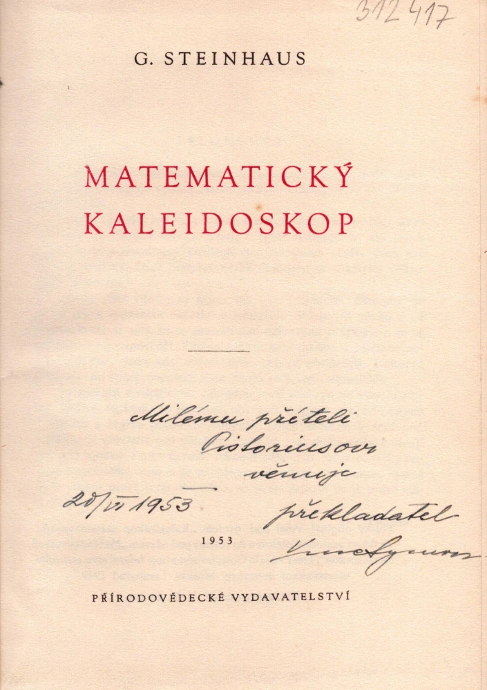 Steinhaus, Hugo - Matematický kaleidoskop (podpis)