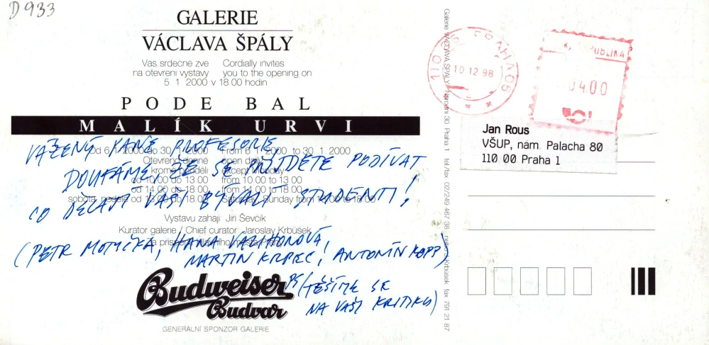 Pode bal: Malík urvi (přípis)