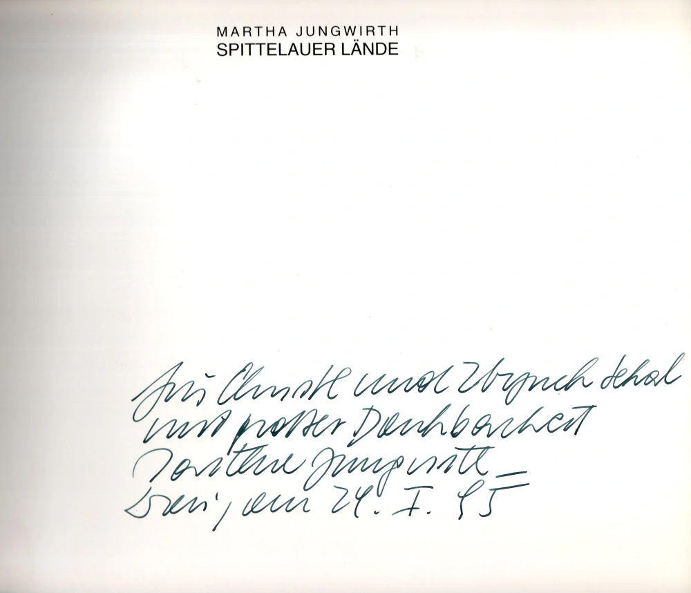 Martha Jungwirth - Spittelauer lände (podpis)