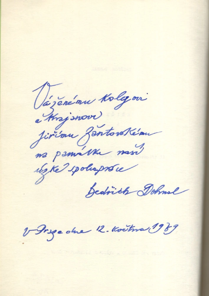 Dohnal, Bedřich - Křička a Puškin (podpis)