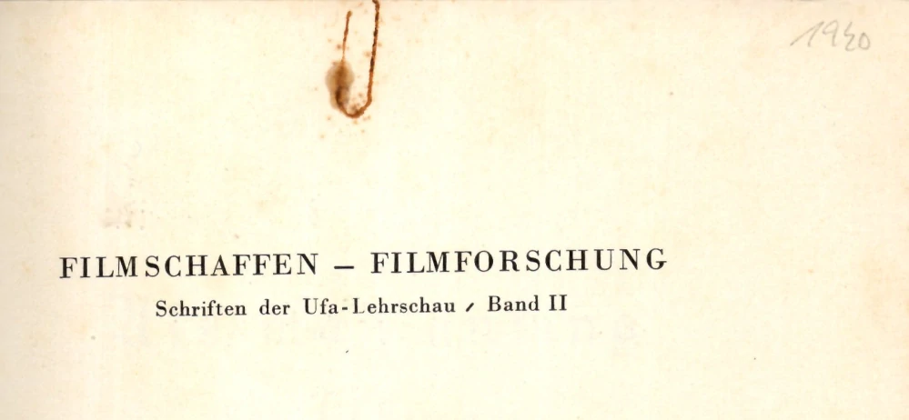 Traub, Hans - Als man anfing zu Filmen
