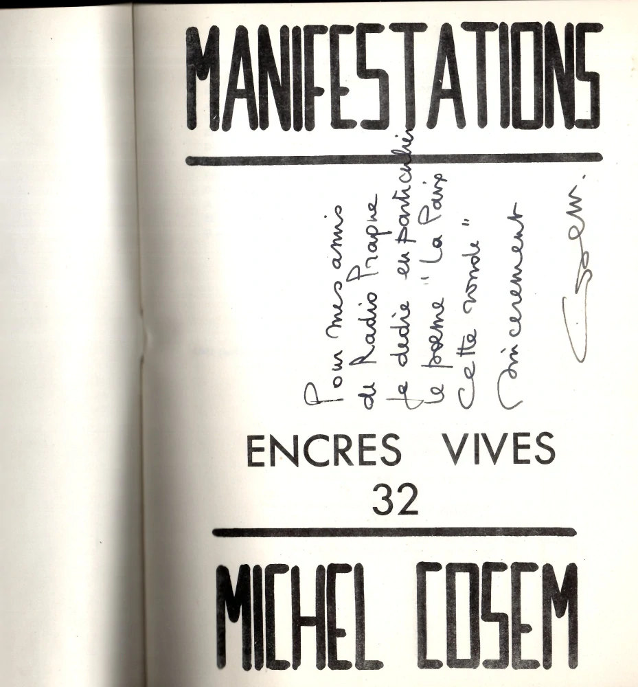 Cosem, Michel - Manifestation (podpis)