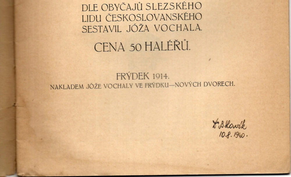 Vochala, Jóža - Slezské májové slavnosti (podpis)
