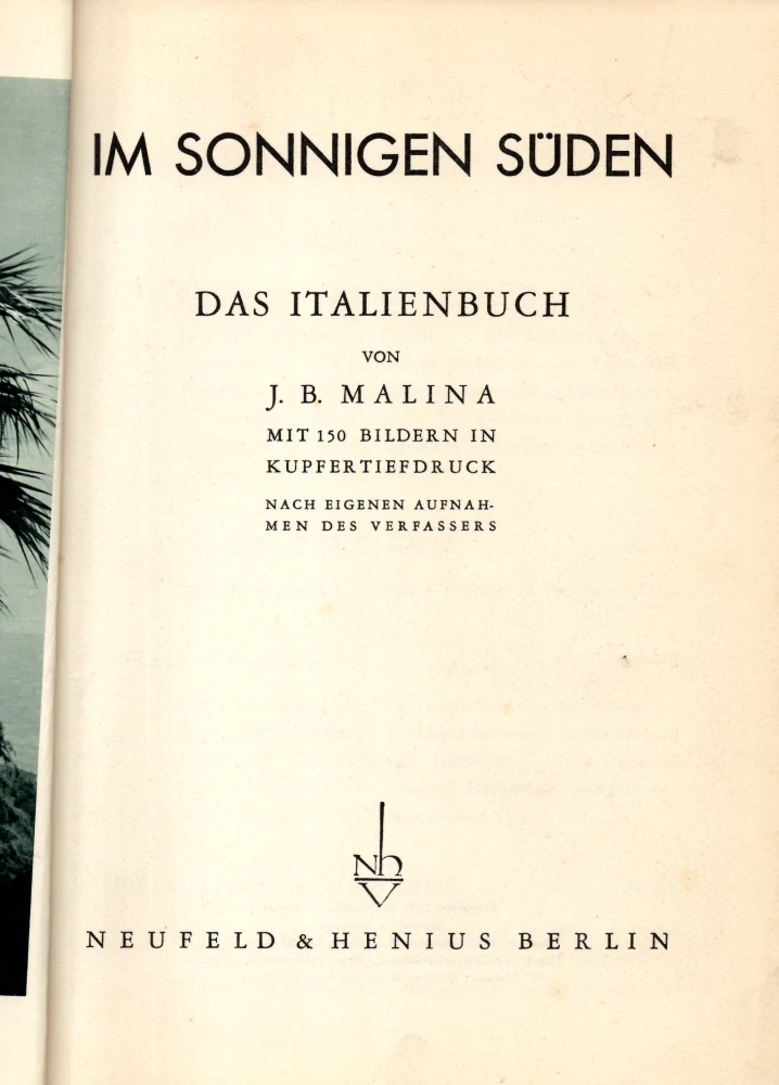Malina, Josef B. - Im Sonnigen Süden