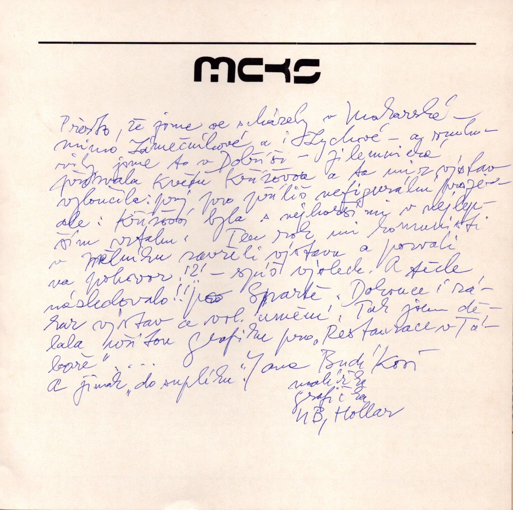 15 - Dobříš 1982 (podpis J. Budíková)