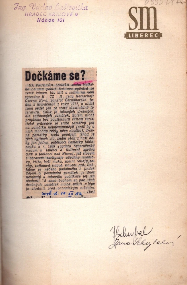Památky Jablonecka (podpis)