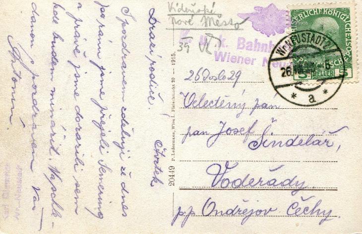 Wien / Vídeň - Wiener Neustadt (Rakousko) - Polní pošta/Felspost