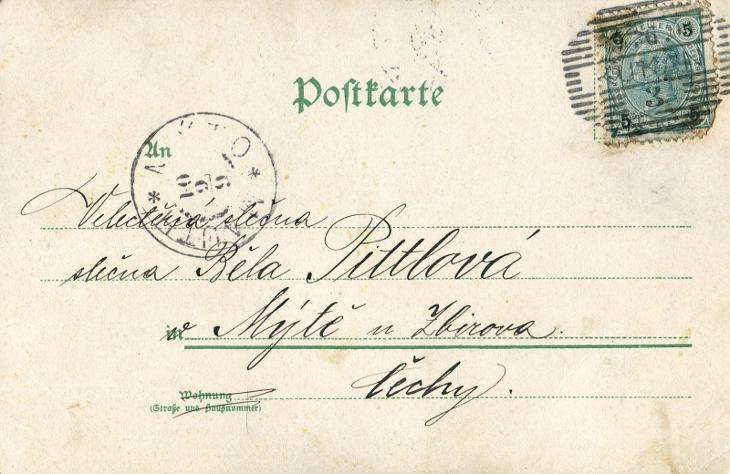 Přání - Dívka v klobouku